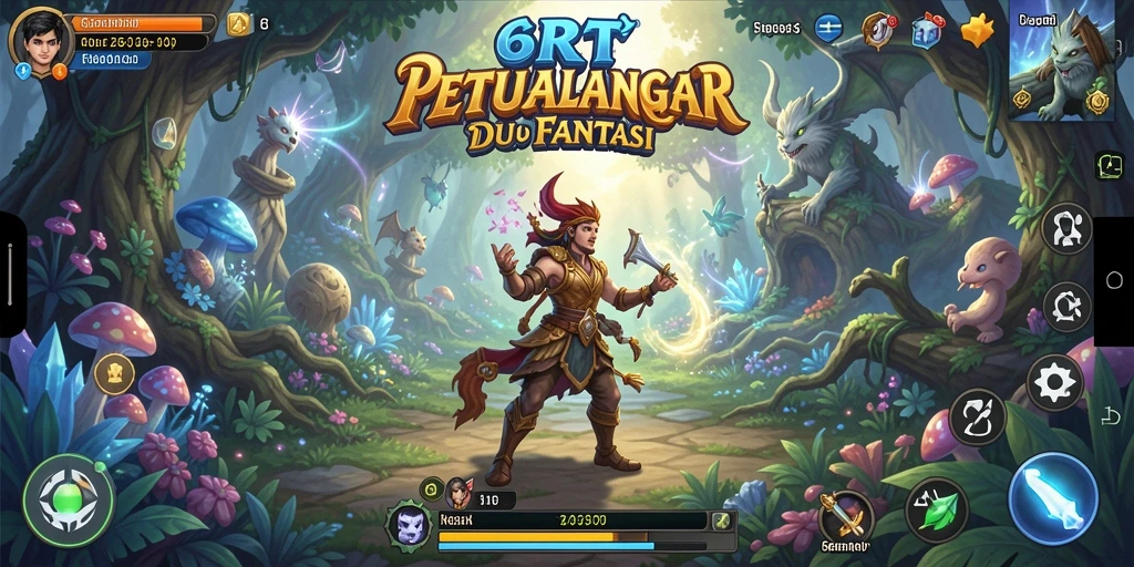 Tampilan gameplay 6RT dengan petualangan seru di dunia fantastis.