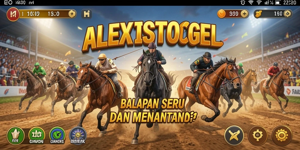 Tampilan gameplay balapan seru di ALEXISTOGEL.