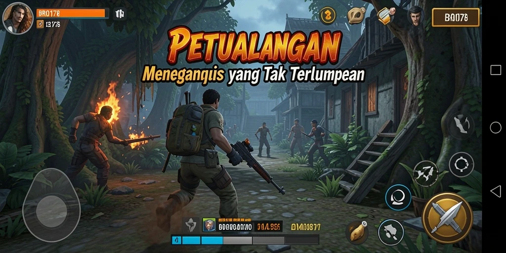 Screenshot BRO178 menunjukkan pemain menjelajahi lingkungan petualangan yang menarik.