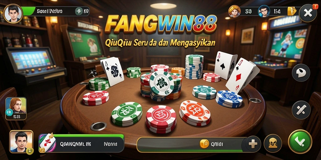 Tampilan gameplay seru QiuQiu di FANGWIN88.