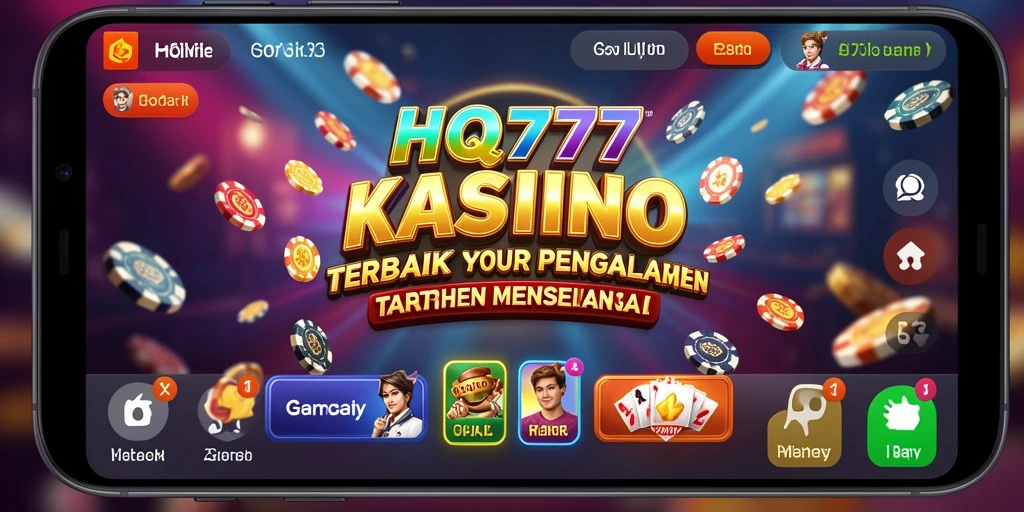 Tampilan menarik gameplay kasino di HQ777.