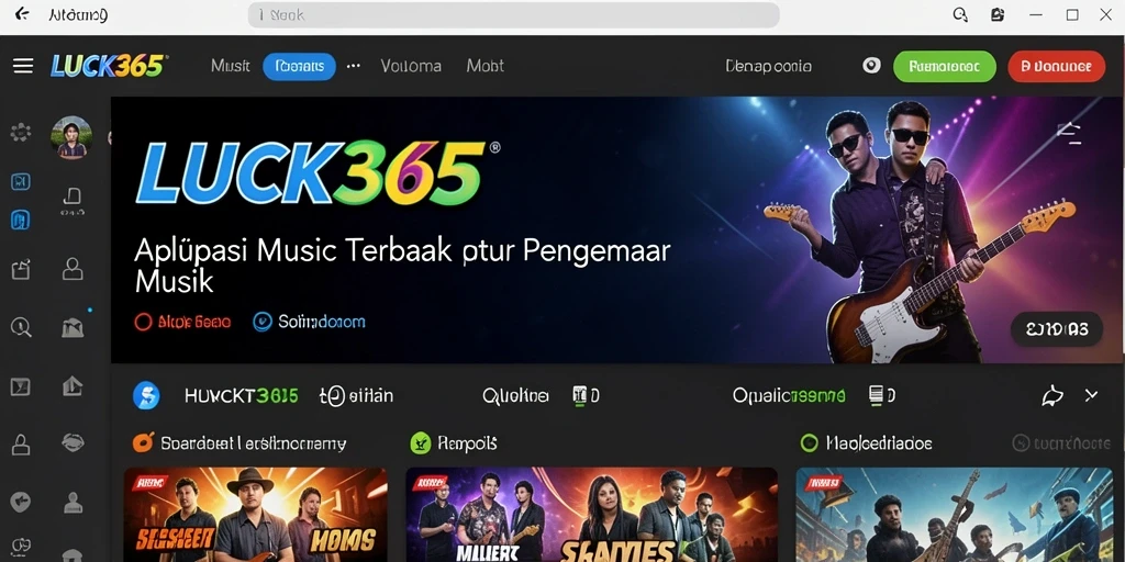 Tampilan menarik LUCK365 saat memutar lagu dengan efek visual yang menyenangkan.