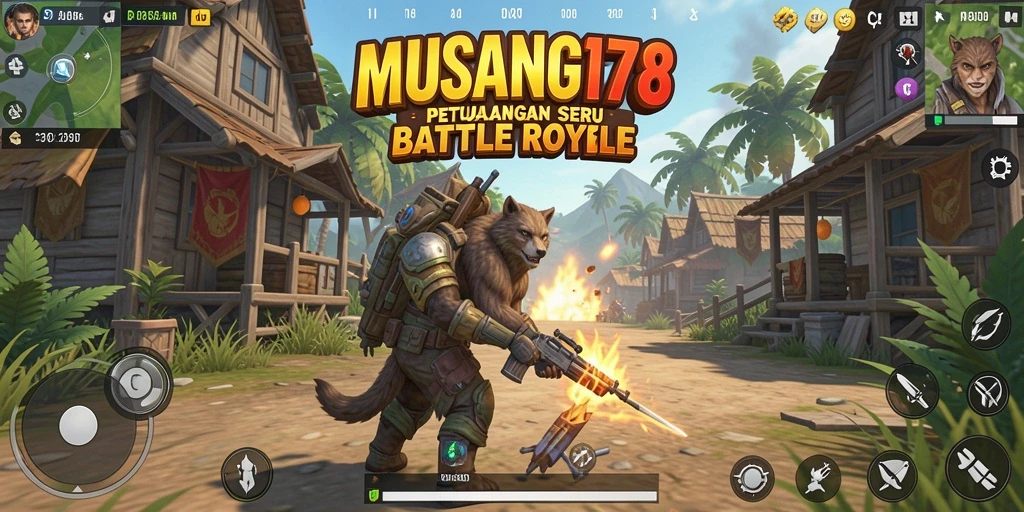 Tampilan gameplay seru dalam MUSANG178 Battle Royale.
