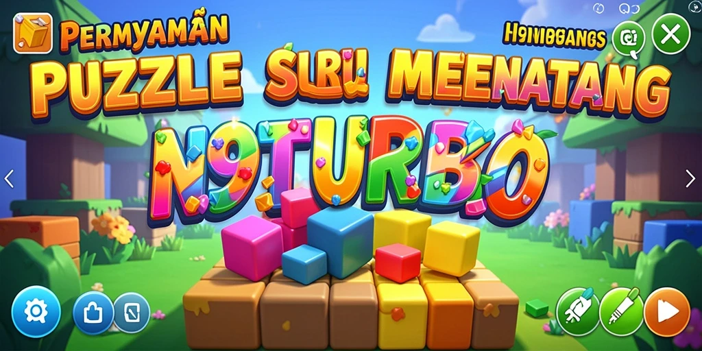 Tampilan menarik dari gameplay N9TURBO yang penuh tantangan Puzzle.