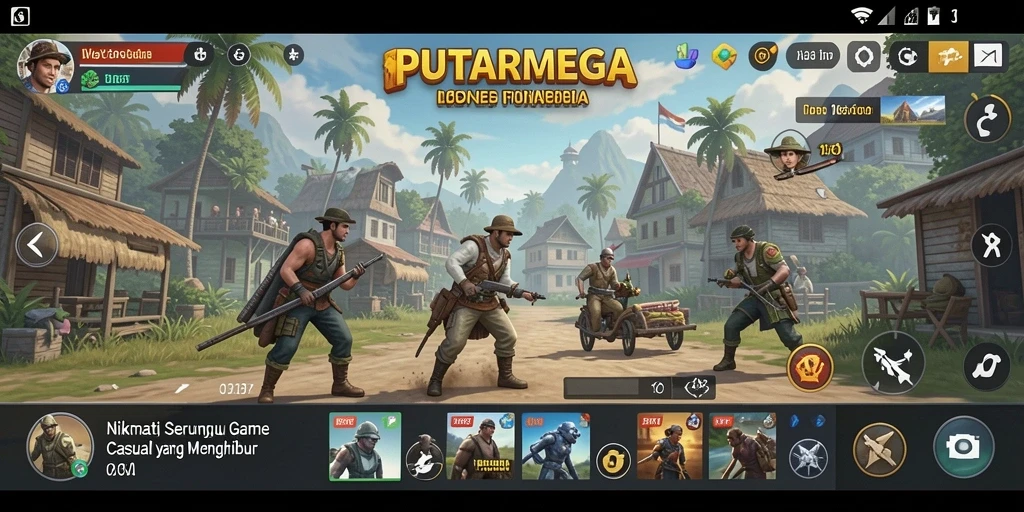 Screenshot gameplay PUTARMEGA menampilkan aksi seru dan grafis menarik.