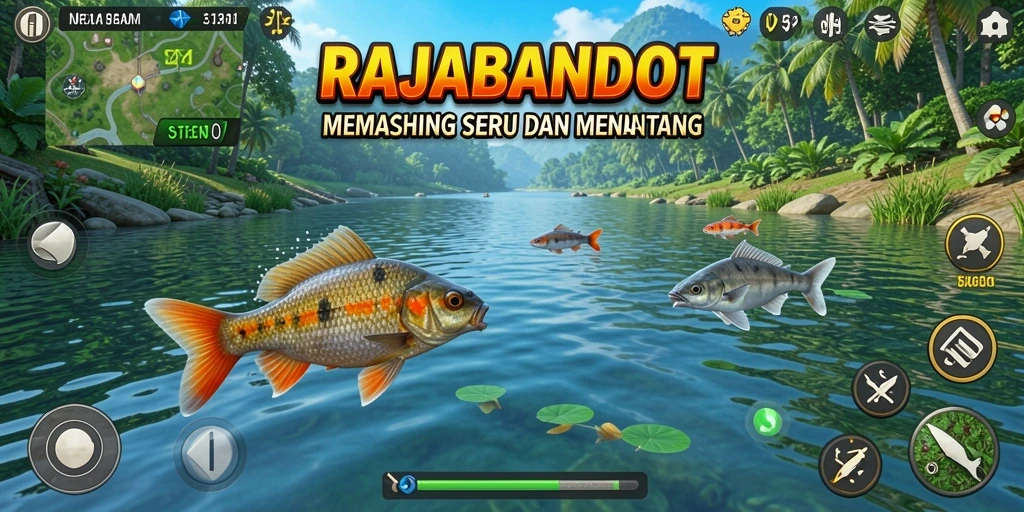 Tangkapan ikan yang memuaskan dalam gameplay RAJABANDOT.