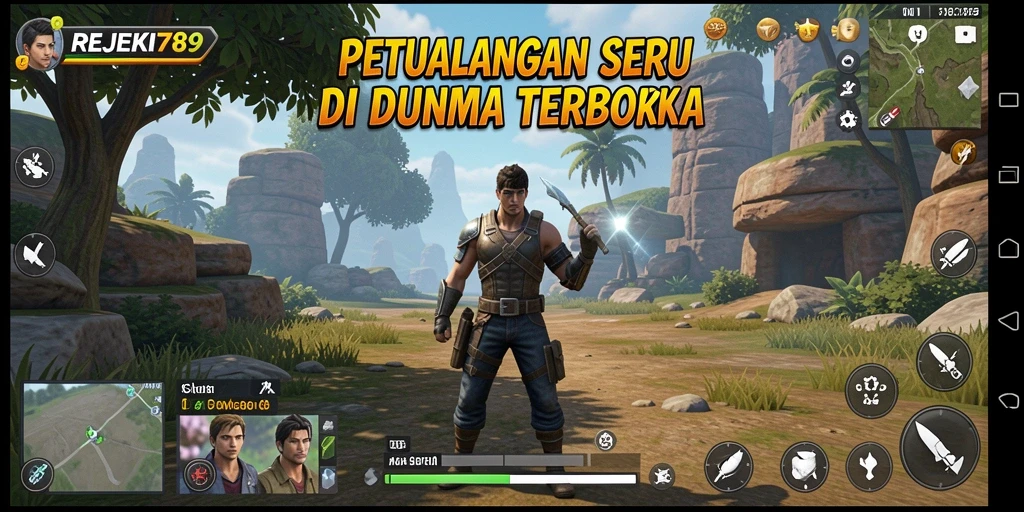 Tampilan gameplay seru REJEKI789 di dunia terbuka.
