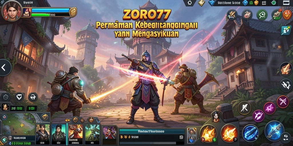 Tampilan gameplay menarik dari ZORO77 saat membangun peradaban.